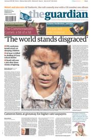 The Guardian () Newspaper Front Page for 31 July 2014