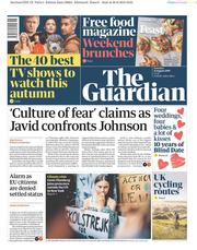 The Guardian () Newspaper Front Page for 31 August 2019