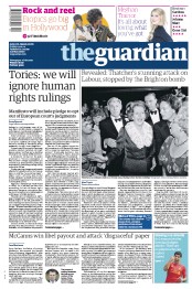 The Guardian () Newspaper Front Page for 3 October 2014