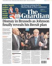 The Guardian () Newspaper Front Page for 3 October 2019