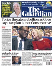 The Guardian () Newspaper Front Page for 3 October 2022