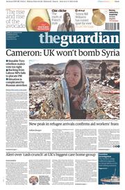 The Guardian () Newspaper Front Page for 3 November 2015