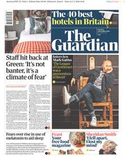 The Guardian () Newspaper Front Page for 3 November 2018