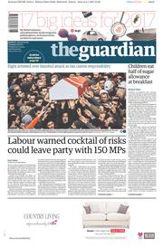 The Guardian () Newspaper Front Page for 3 January 2017