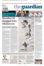 The Guardian () Newspaper Front Page for 3 February 2014