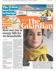 The Guardian () Newspaper Front Page for 3 March 2018