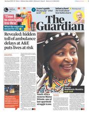 The Guardian () Newspaper Front Page for 3 April 2018
