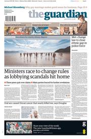 The Guardian () Newspaper Front Page for 3 June 2013