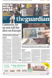 The Guardian () Newspaper Front Page for 3 June 2016