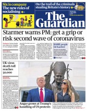 The Guardian () Newspaper Front Page for 3 June 2020