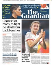 The Guardian () Newspaper Front Page for 3 July 2019