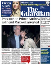 The Guardian () Newspaper Front Page for 3 July 2020