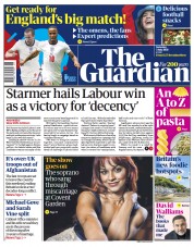 The Guardian () Newspaper Front Page for 3 July 2021