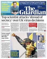 The Guardian () Newspaper Front Page for 3 August 2020