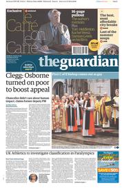 The Guardian () Newspaper Front Page for 3 September 2016