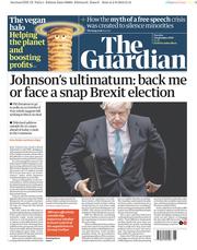 The Guardian () Newspaper Front Page for 3 September 2019