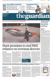 The Guardian () Newspaper Front Page for 4 October 2016