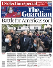 The Guardian () Newspaper Front Page for 4 November 2020