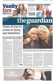 The Guardian () Newspaper Front Page for 4 December 2015