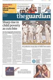 The Guardian () Newspaper Front Page for 4 December 2017