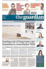 The Guardian () Newspaper Front Page for 4 January 2014