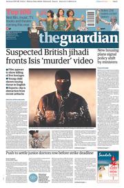 The Guardian () Newspaper Front Page for 4 January 2016
