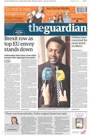 The Guardian () Newspaper Front Page for 4 January 2017