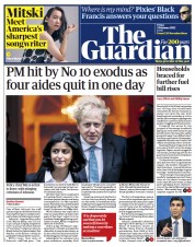 The Guardian () Newspaper Front Page for 4 February 2022