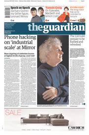The Guardian () Newspaper Front Page for 4 March 2015