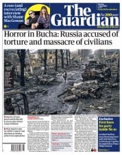 The Guardian () Newspaper Front Page for 4 April 2022