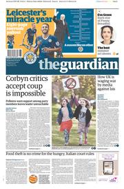 The Guardian () Newspaper Front Page for 4 May 2016