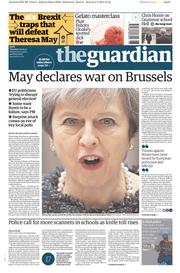 The Guardian () Newspaper Front Page for 4 May 2017