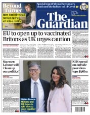 The Guardian () Newspaper Front Page for 4 May 2021