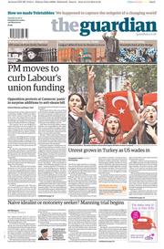 The Guardian () Newspaper Front Page for 4 June 2013