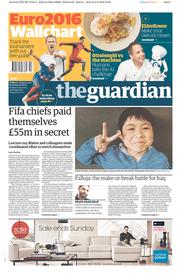 The Guardian () Newspaper Front Page for 4 June 2016