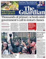 The Guardian () Newspaper Front Page for 4 June 2020