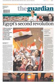 The Guardian () Newspaper Front Page for 4 July 2013