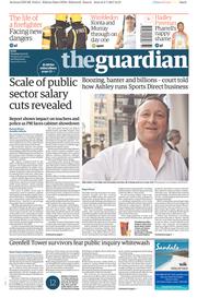 The Guardian () Newspaper Front Page for 4 July 2017