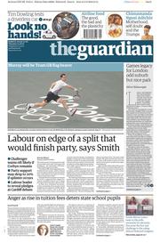 The Guardian () Newspaper Front Page for 4 August 2016