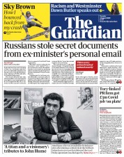 The Guardian () Newspaper Front Page for 4 August 2020