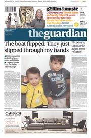The Guardian () Newspaper Front Page for 4 September 2015