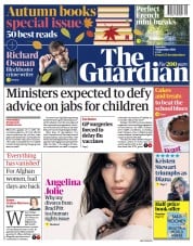 The Guardian () Newspaper Front Page for 4 September 2021