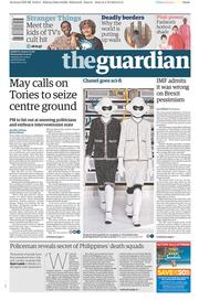The Guardian () Newspaper Front Page for 5 October 2016
