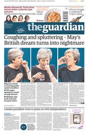 The Guardian () Newspaper Front Page for 5 October 2017
