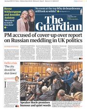 The Guardian () Newspaper Front Page for 5 November 2019