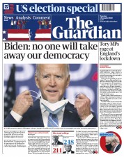 The Guardian () Newspaper Front Page for 5 November 2020