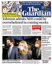 The Guardian () Newspaper Front Page for 5 January 2022