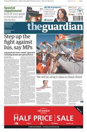 The Guardian () Newspaper Front Page for 5 February 2015