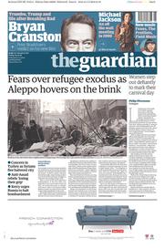 The Guardian () Newspaper Front Page for 5 February 2016