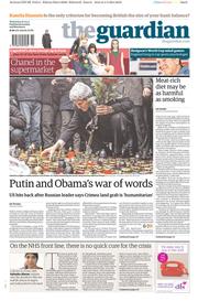 The Guardian () Newspaper Front Page for 5 March 2014